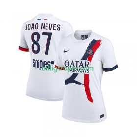 Billige Fotballdrakter Paris Saint-Germain Joao Neves 87 Bortedraktsett 2025/26 Kortermet